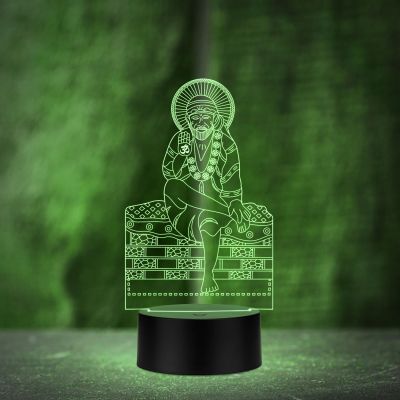 Sai Baba Acrylic led Night Light for Home Decoration with Automatic Color Changing Light